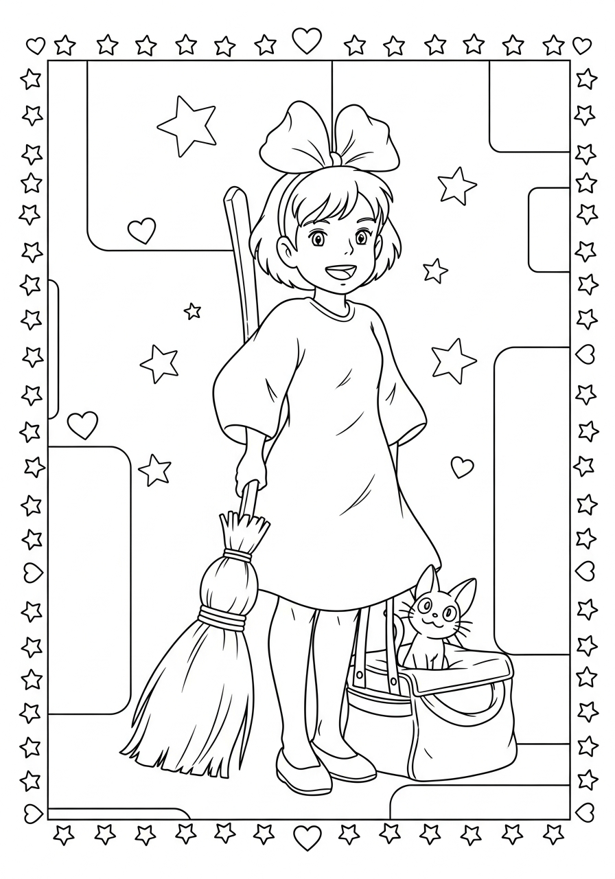 immagini di Kiki – Consegne a domicilio da colorare e stampare