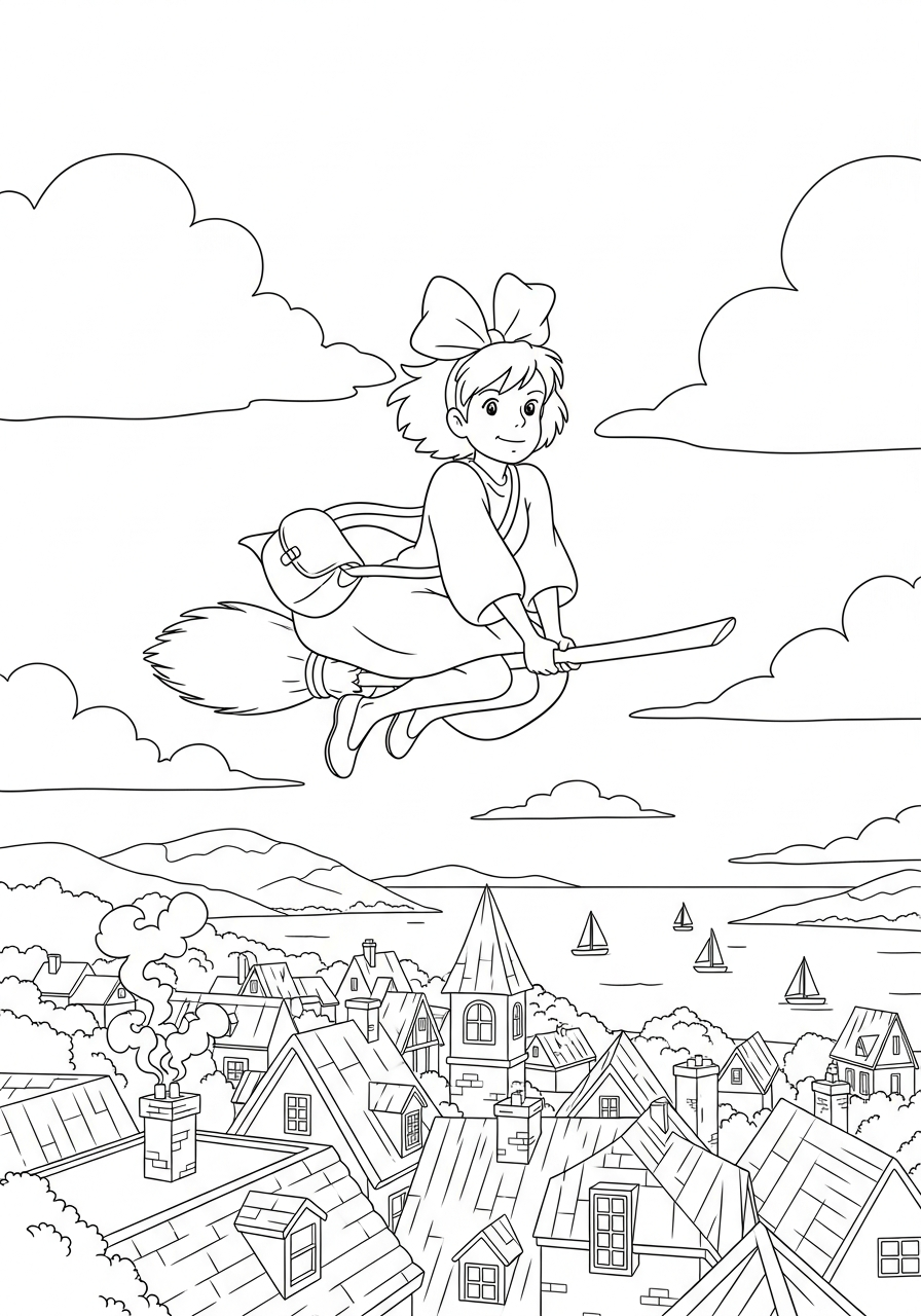 disegni Kiki – Consegne a domicilio da colorare gratis