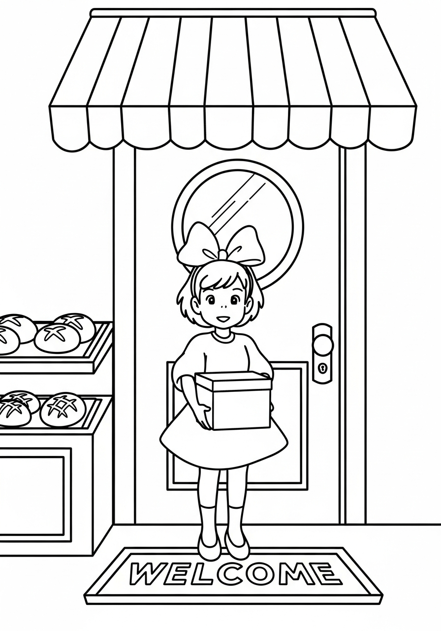 immagine Kiki – Consegne a domicilio da colorare 2