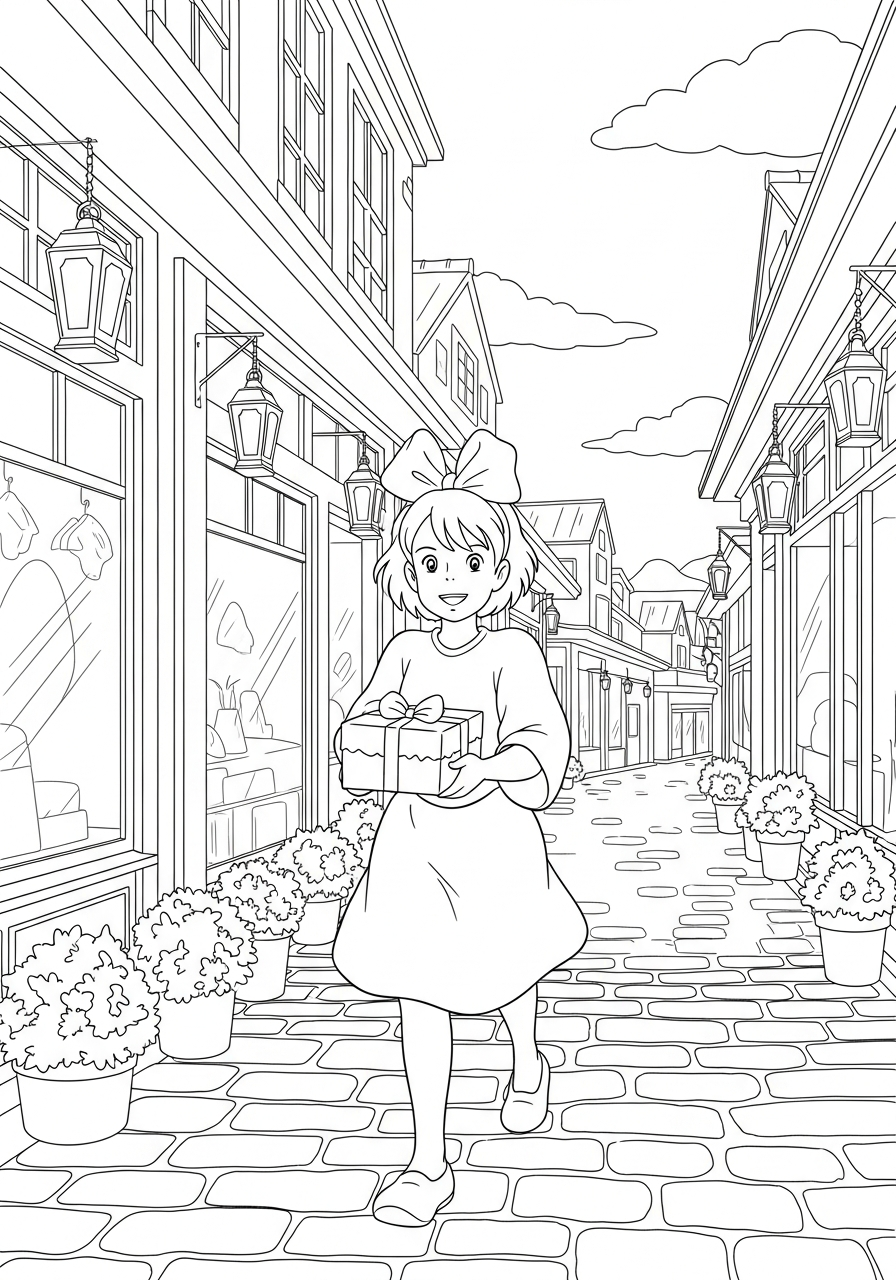 disegni di Kiki – Consegne a domicilio da colorare e stampare gratis