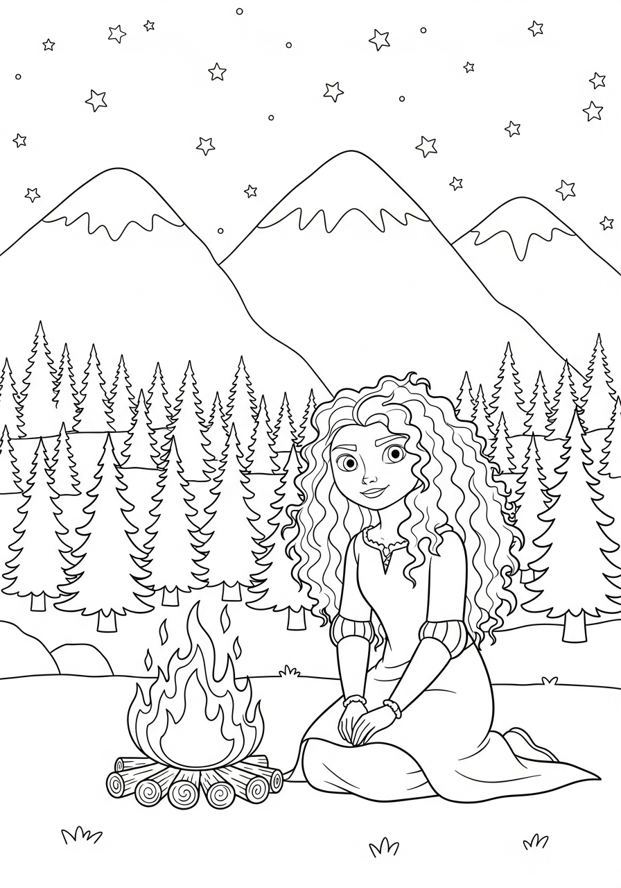 Merida da colorare e stampare a4