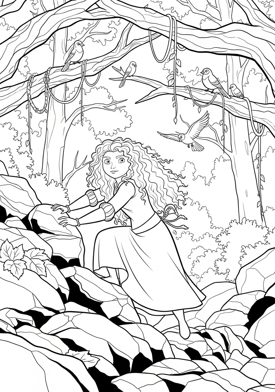 da colorare Merida disegno facile bambini