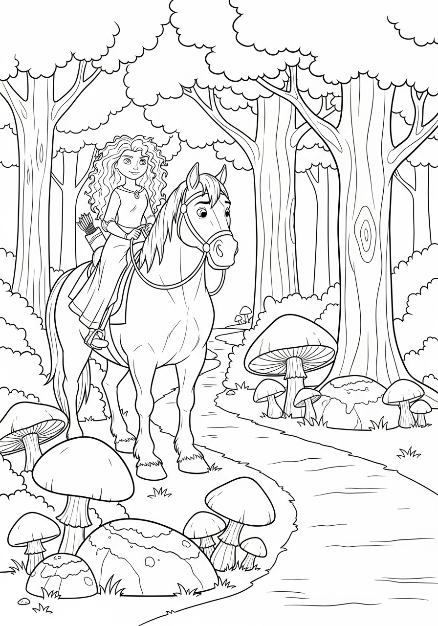 Merida da colorare pdf gratis