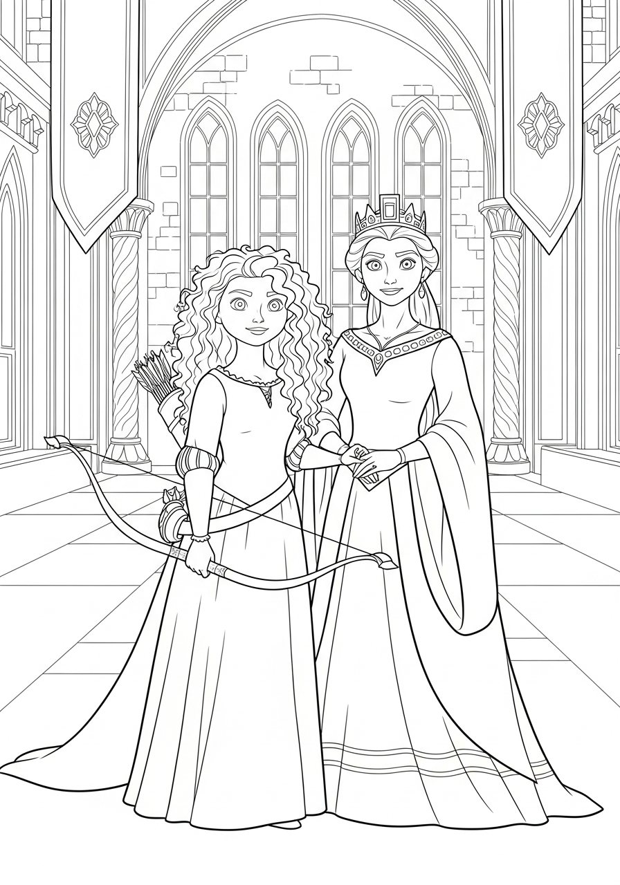 disegni Merida da colorare online
