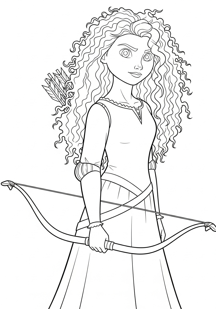 immagini da colorare Merida gratis