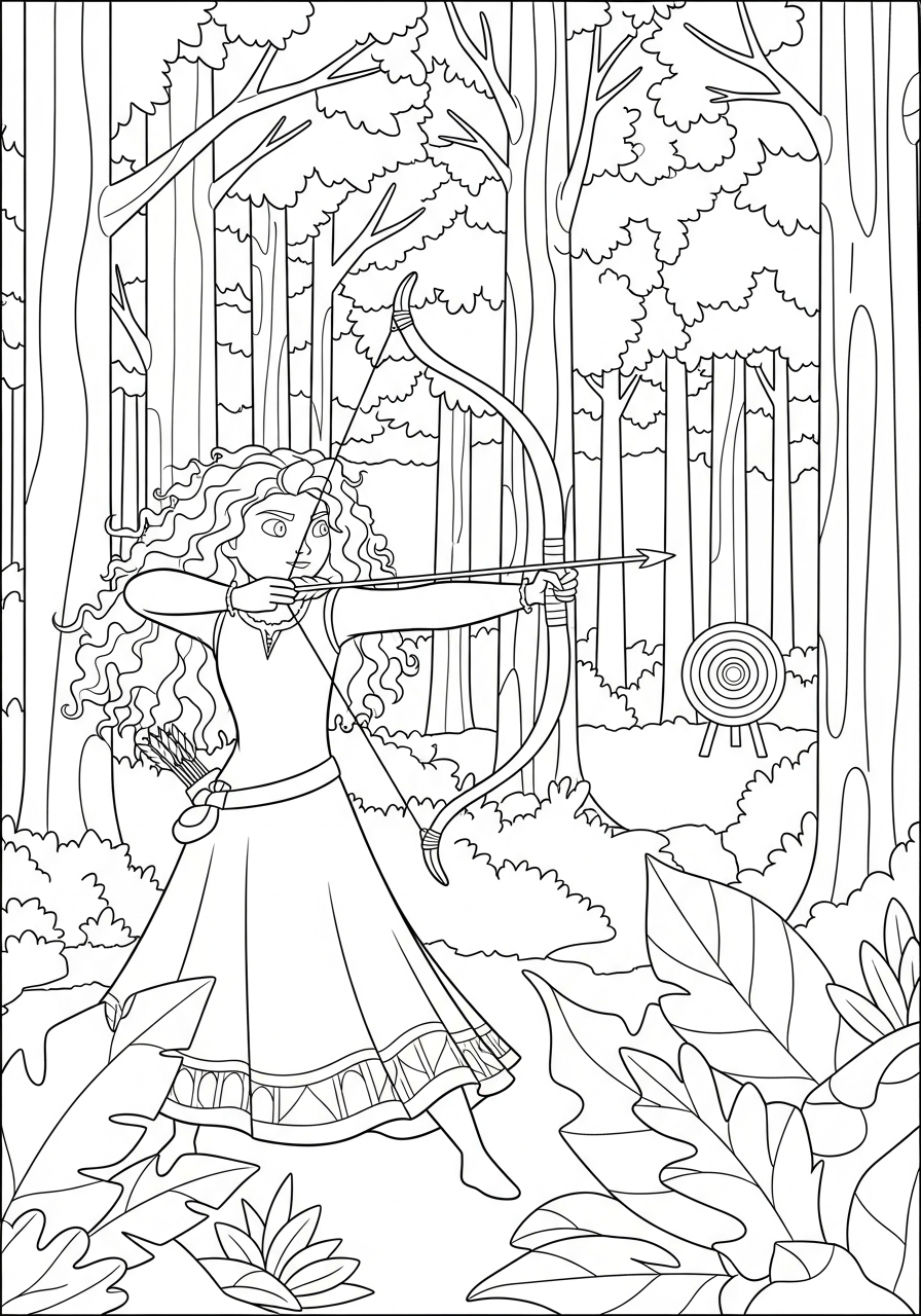 disegni Merida da colorare