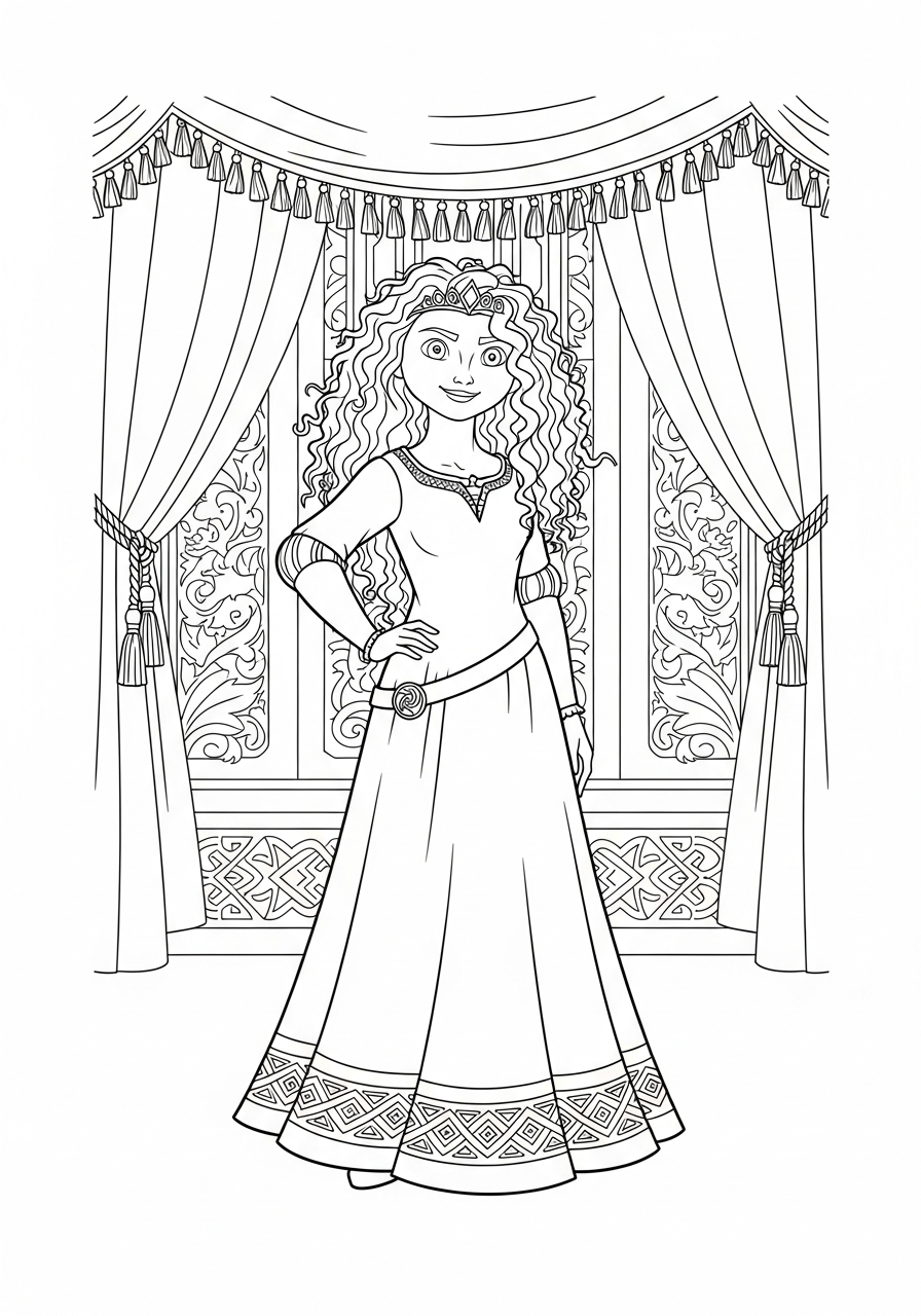 disegno di Merida da stampare e colorare