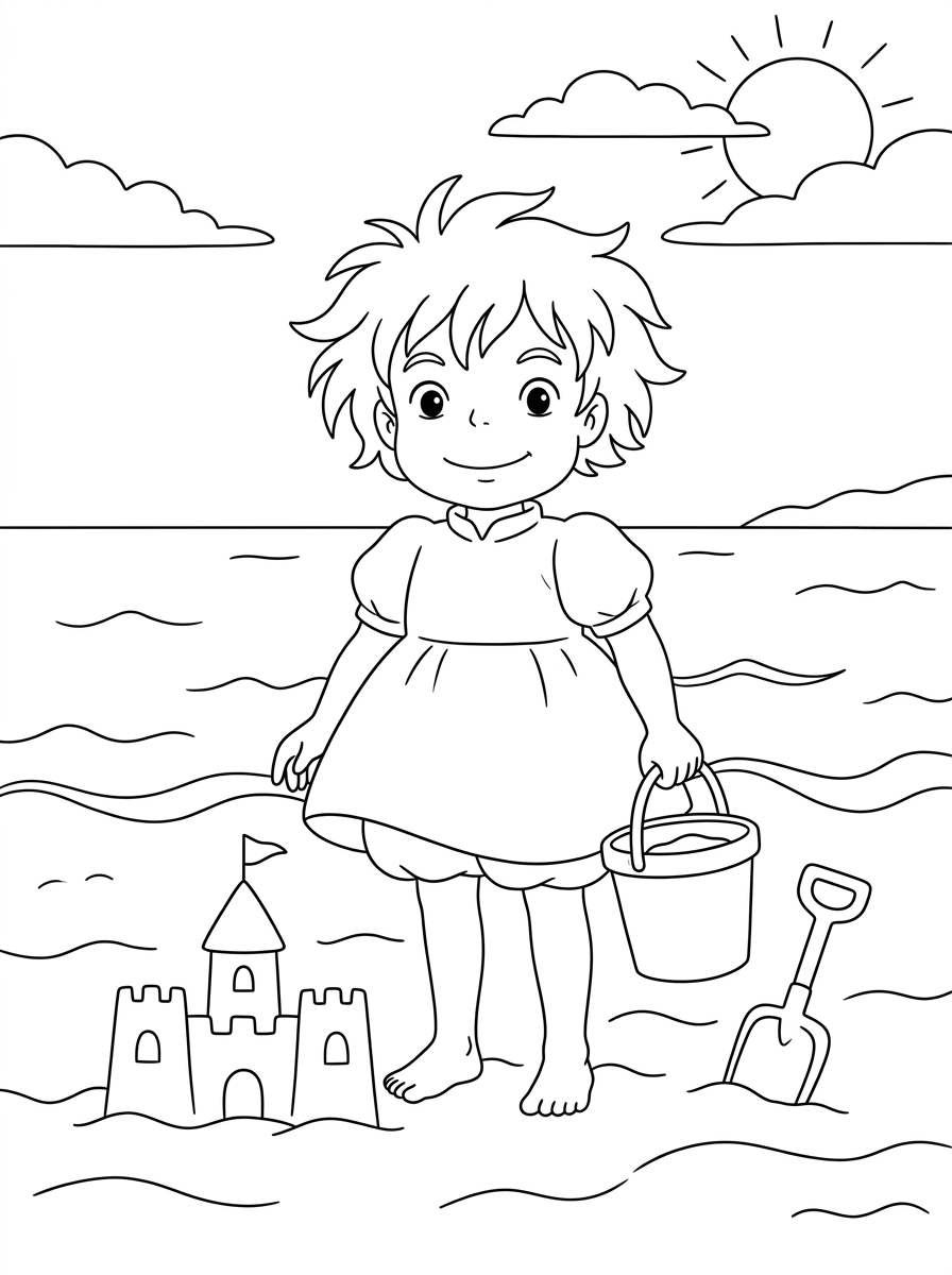 disegno di Ponyo da stampare e colorare