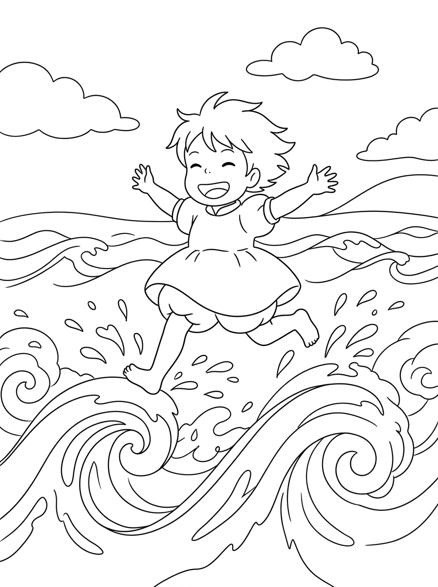 immagine di Ponyo da colorare