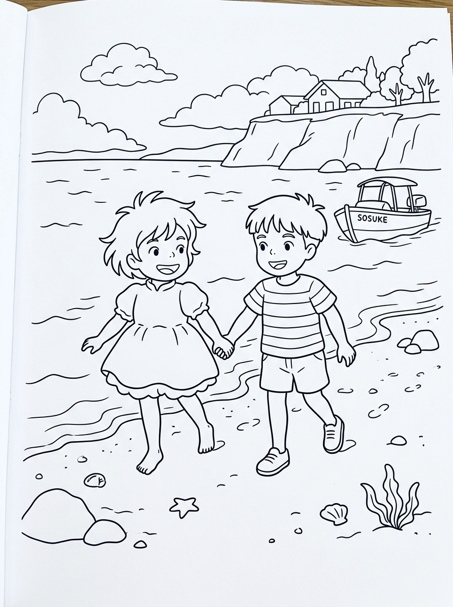 disegni Ponyo da colorare pdf