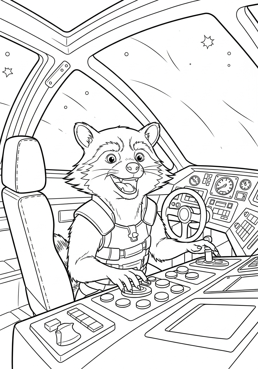 Rocket Raccoon 14 disegni di Rocket Raccoon da colorare da stampare