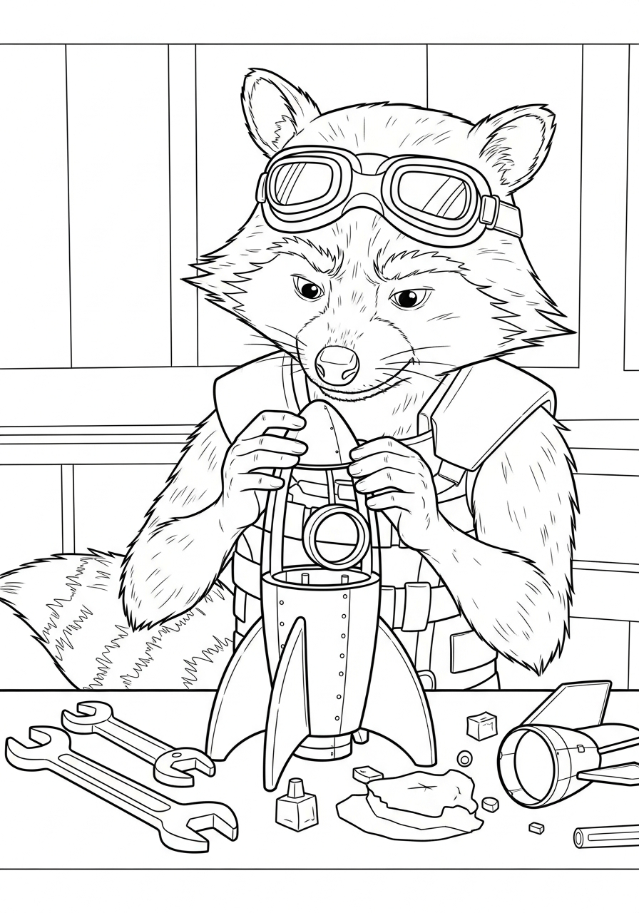 Rocket Raccoon 9 foto di Rocket Raccoon da colorare 1
