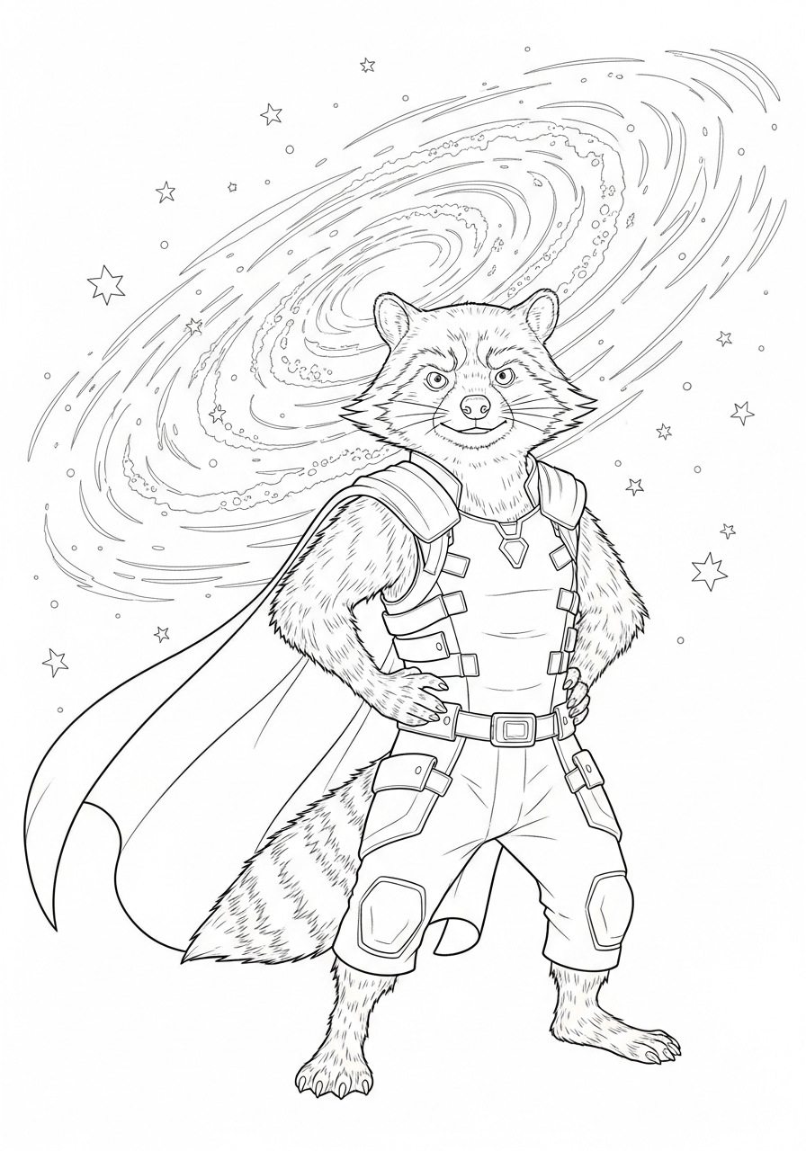 Rocket Raccoon 4 foto Rocket Raccoon da colorare