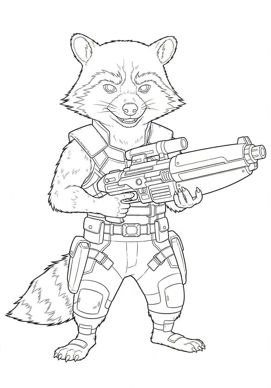 Rocket Raccoon 2 Rocket Raccoon immagini da colorare per bambini
