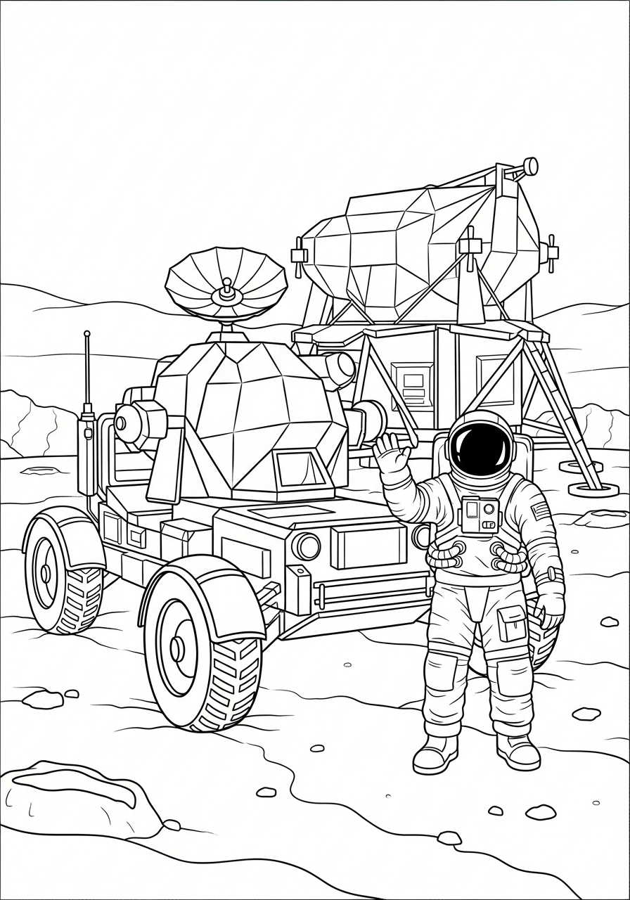 immagini di Rover Lunare da colorare per bambini