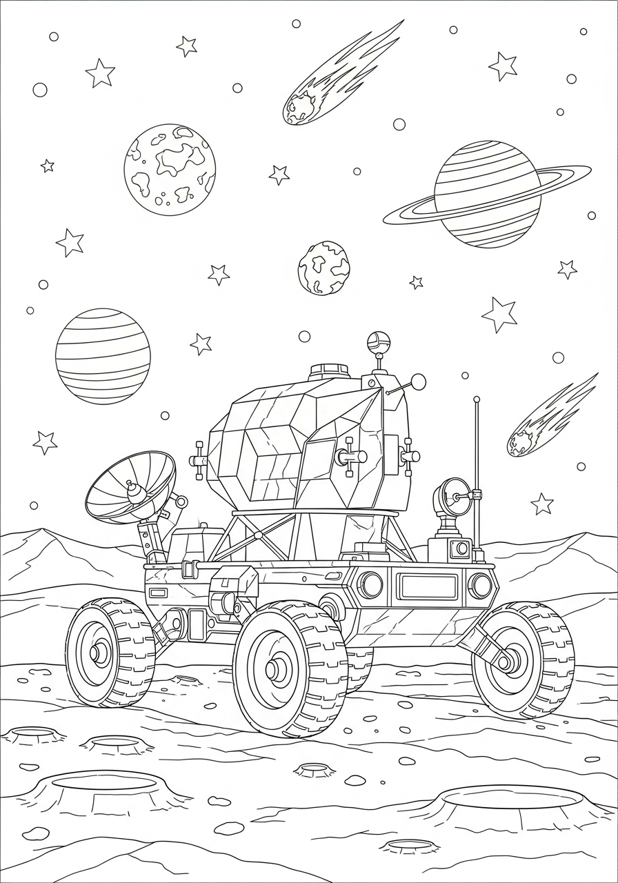 Rover Lunare disegno da colorare