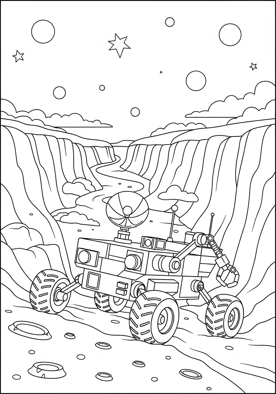 disegni di Rover Lunare da colorare per bambini