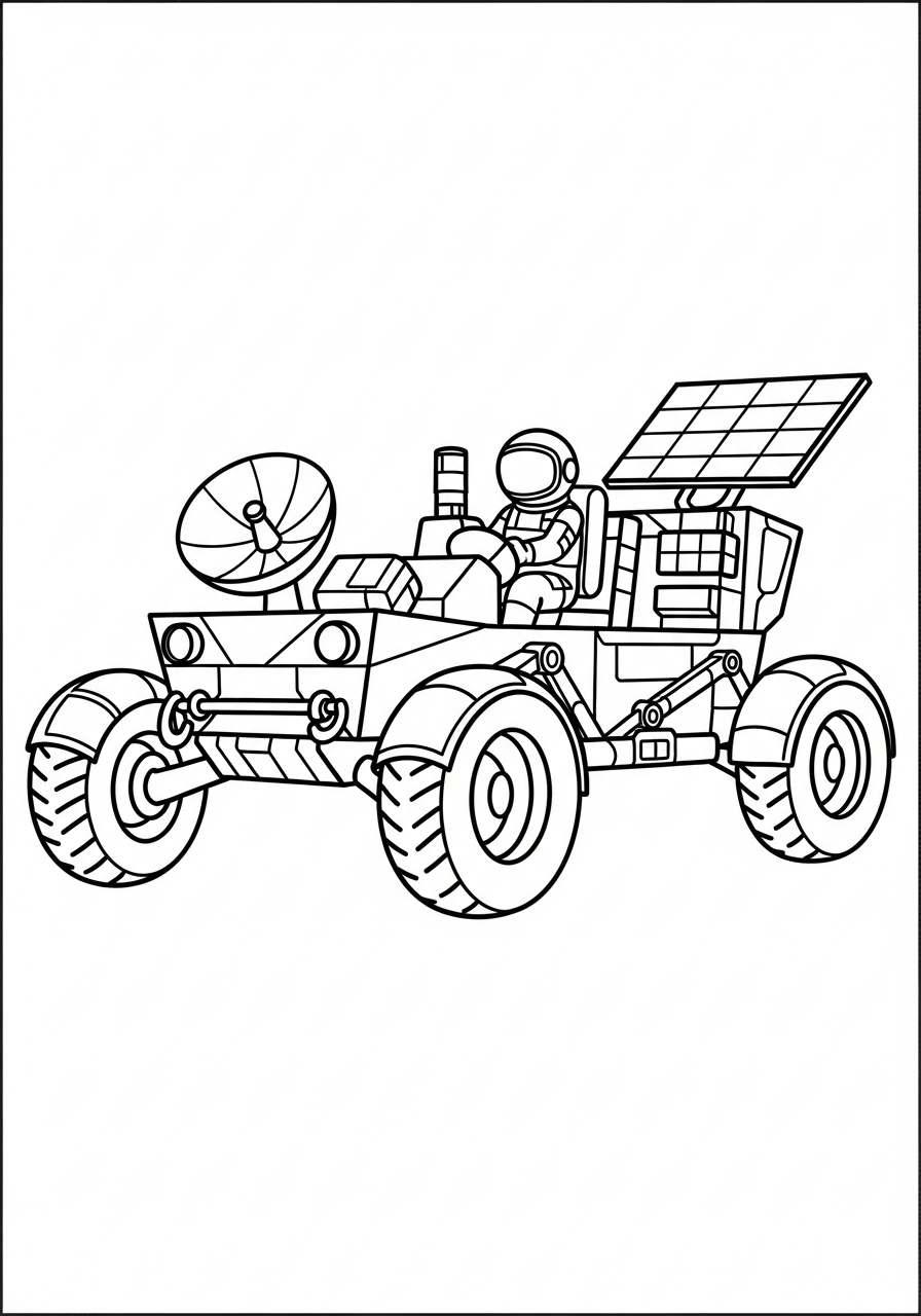 Rover Lunare da colorare pdf gratis