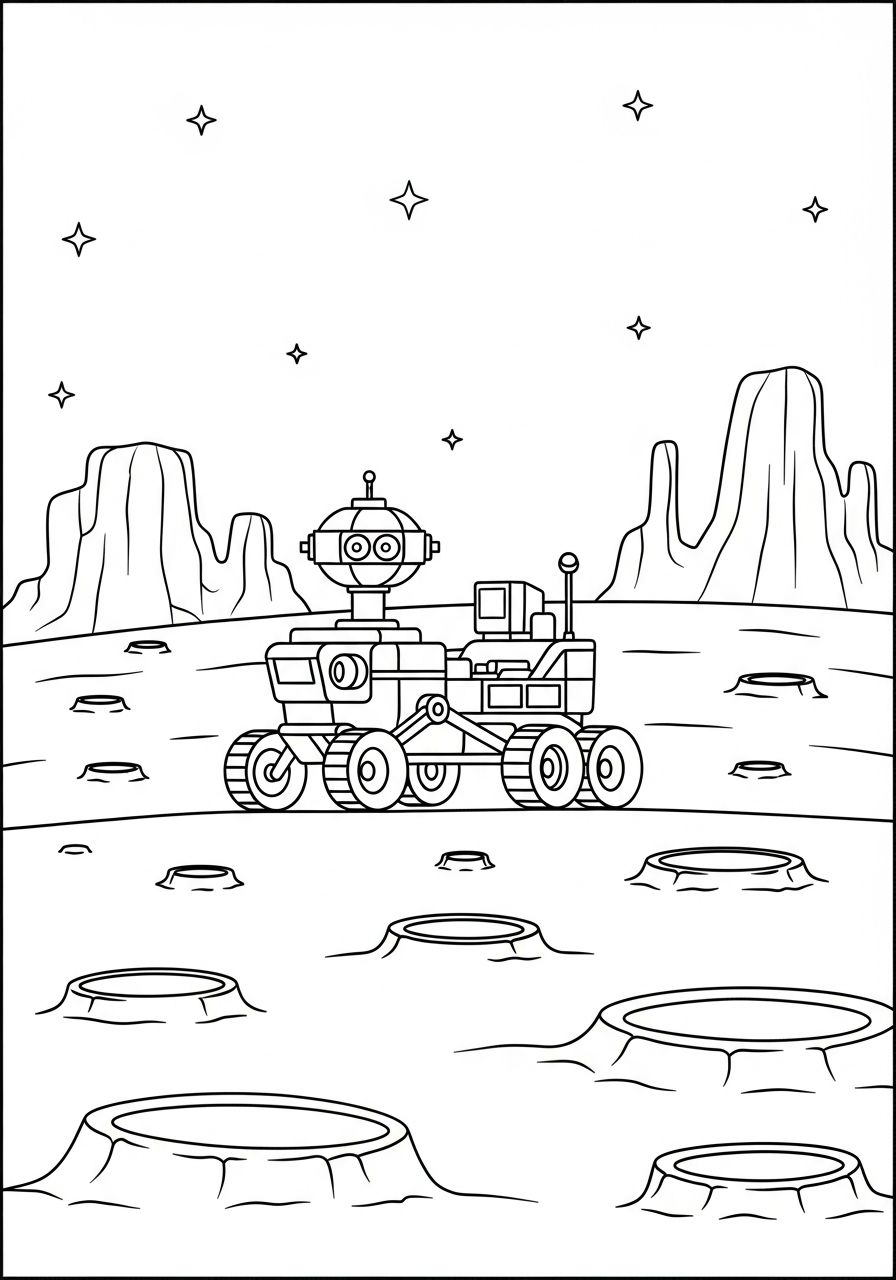 pdf stampare Rover Lunare da colorare