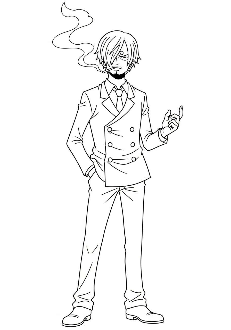 immagine Sanji da colorare 1