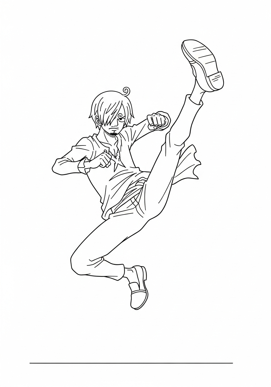 Sanji da colorare e stampare a4