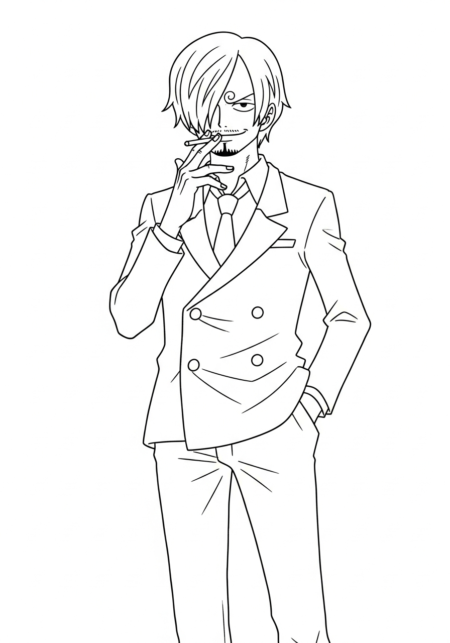 disegni da colorare Sanji da stampare