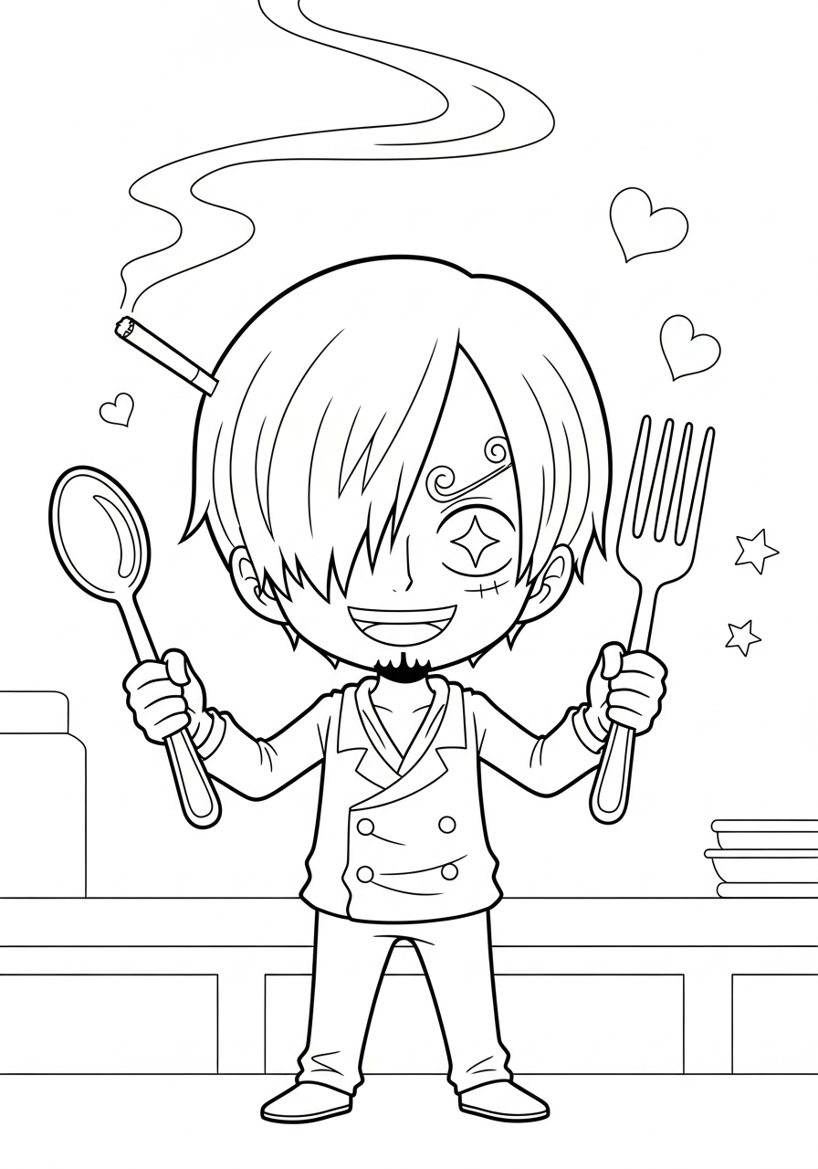 disegni Sanji da colorare e stampare