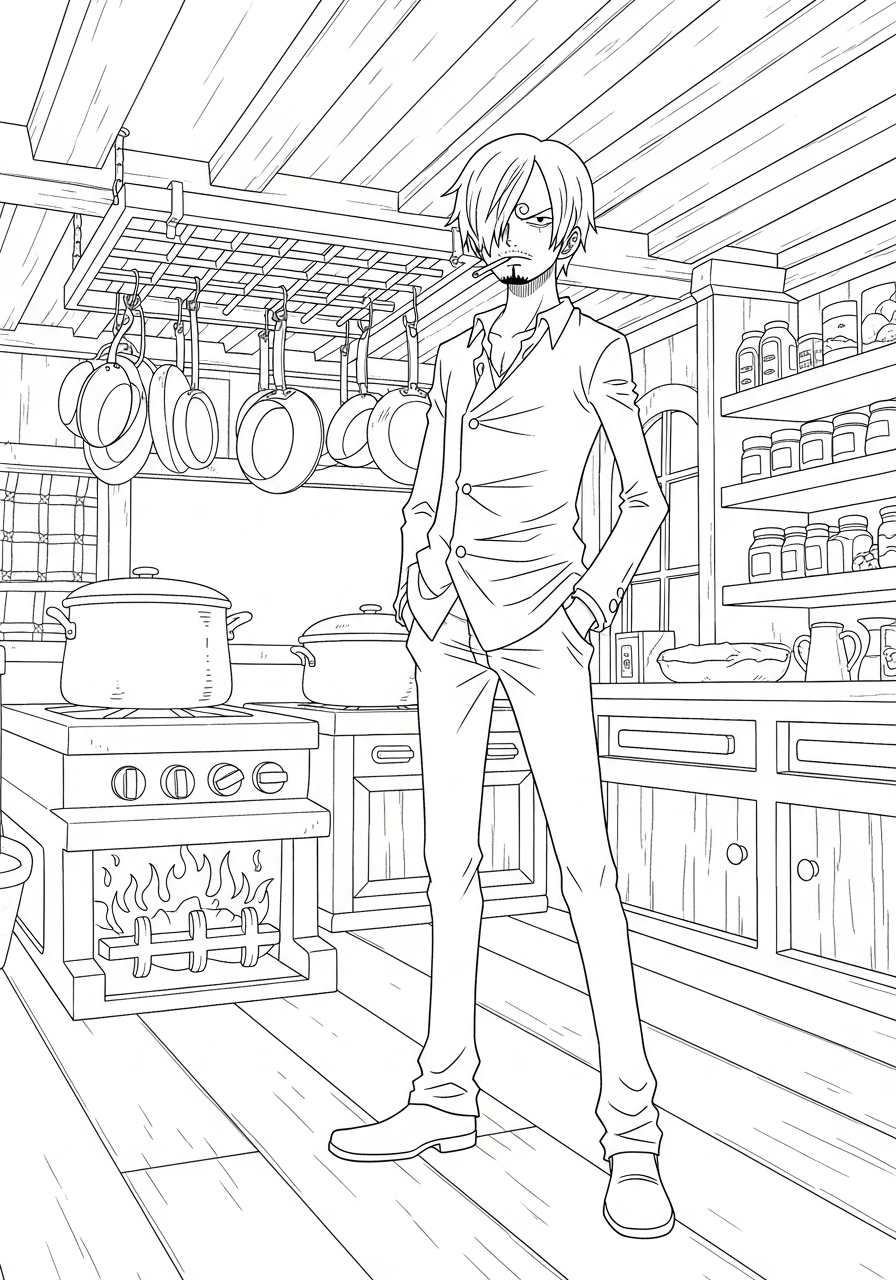 disegno Sanji da colorare 1