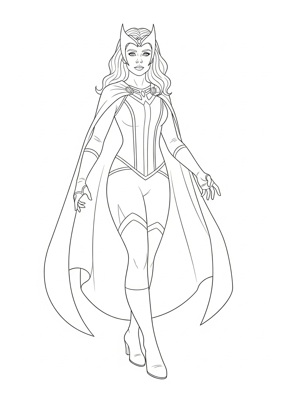 immagine da colorare Scarlet Witch