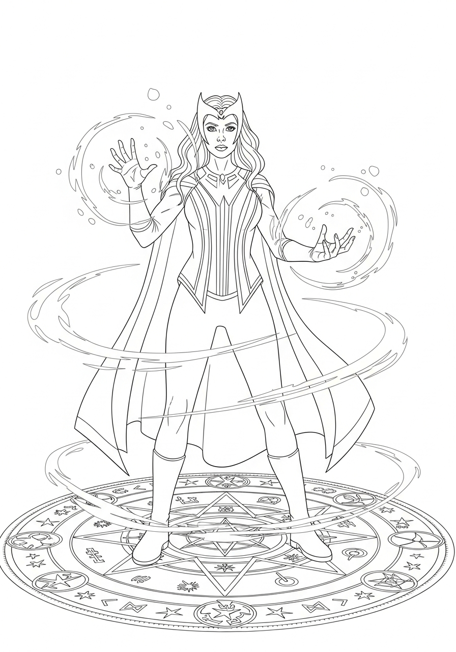 disegni di Scarlet Witch da colorare