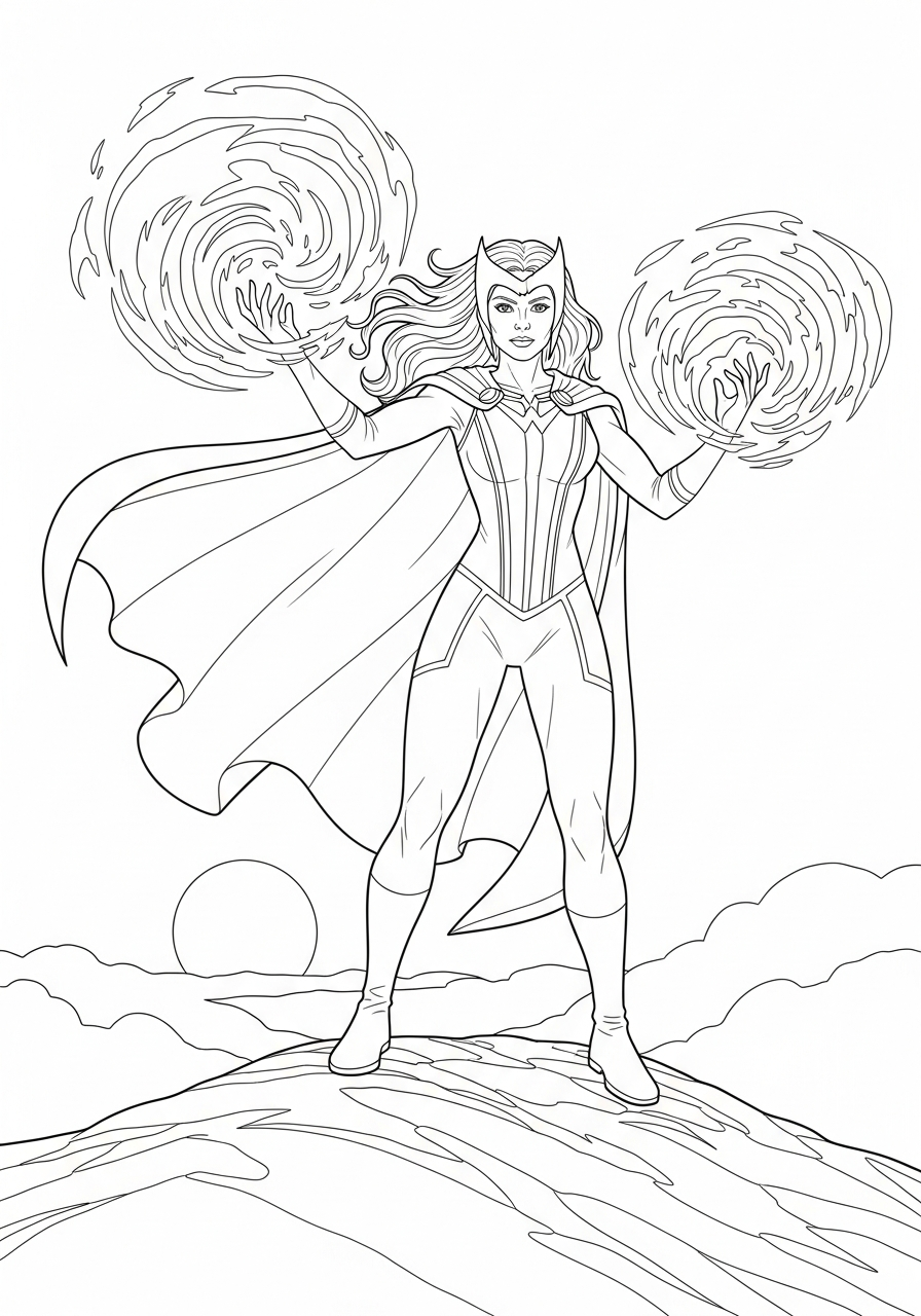 immagini Scarlet Witch da colorare e stampare