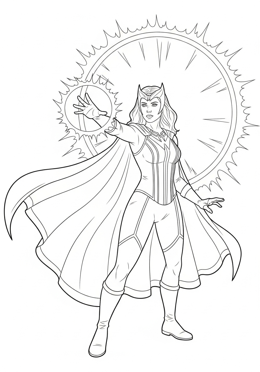 disegni Scarlet Witch da colorare per bambini