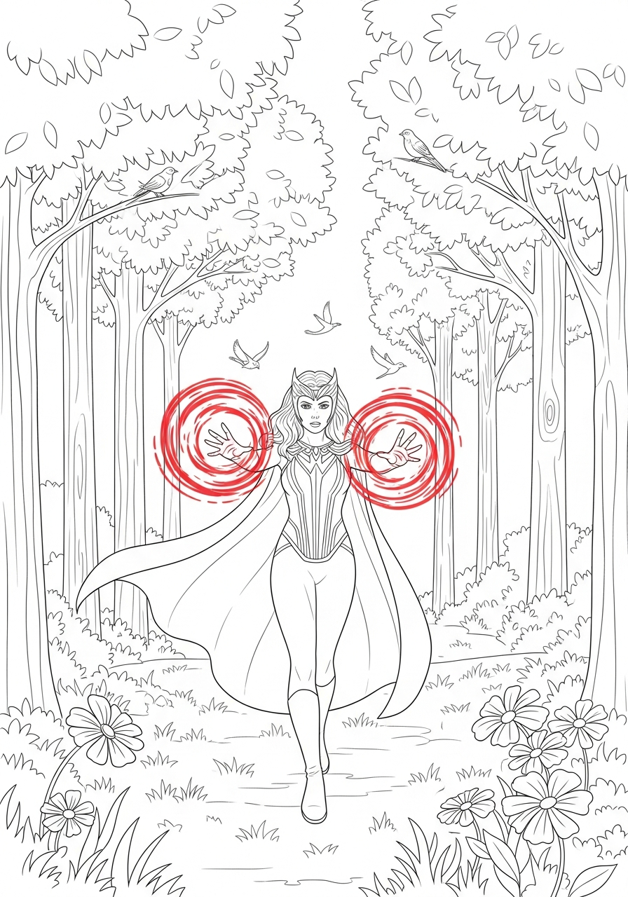 disegni Scarlet Witch da colorare