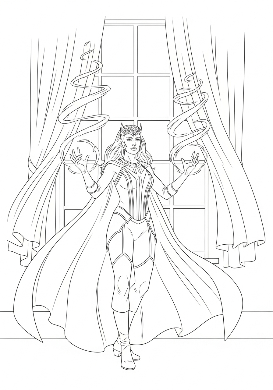 Scarlet Witch da colorare bambini