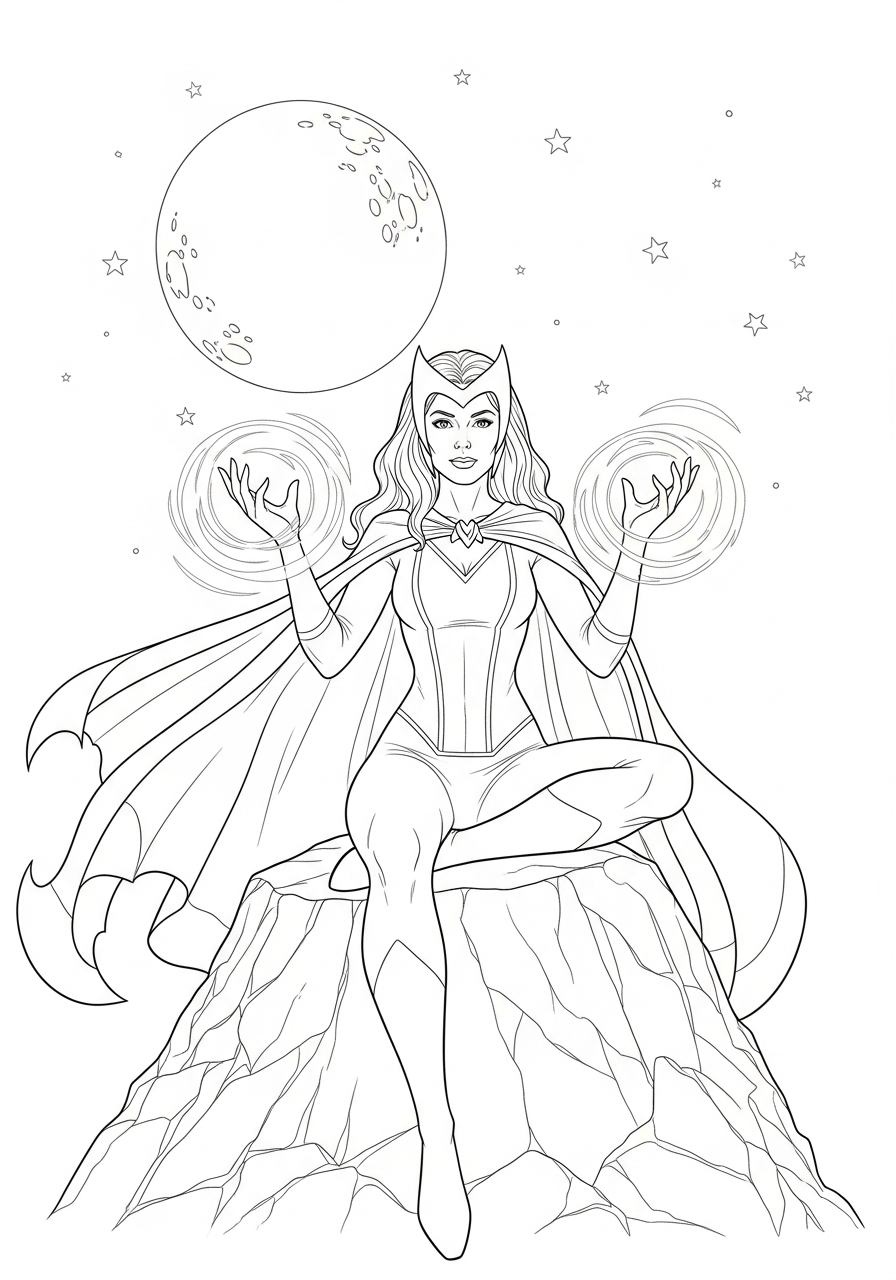 disegno Scarlet Witch da colorare 1