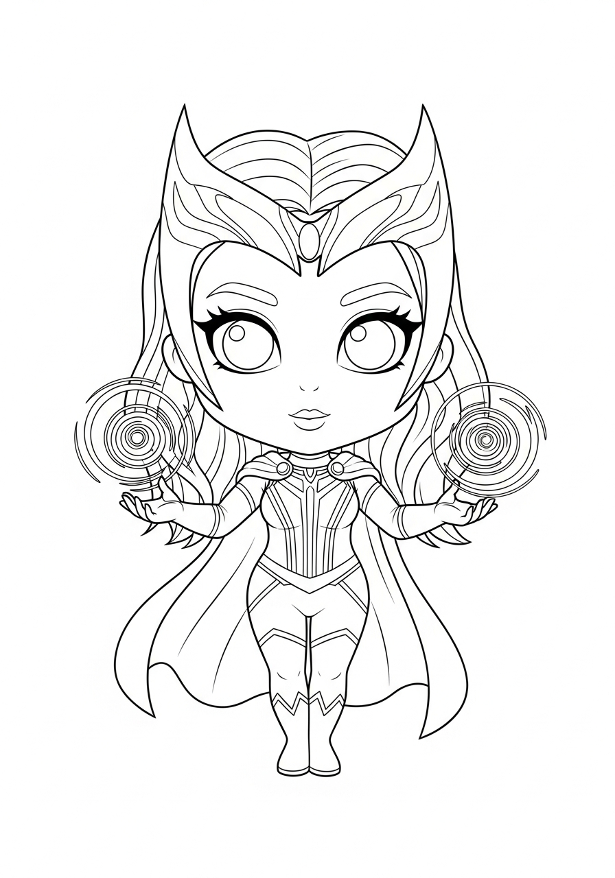disegni di Scarlet Witch da colorare e stampare 1
