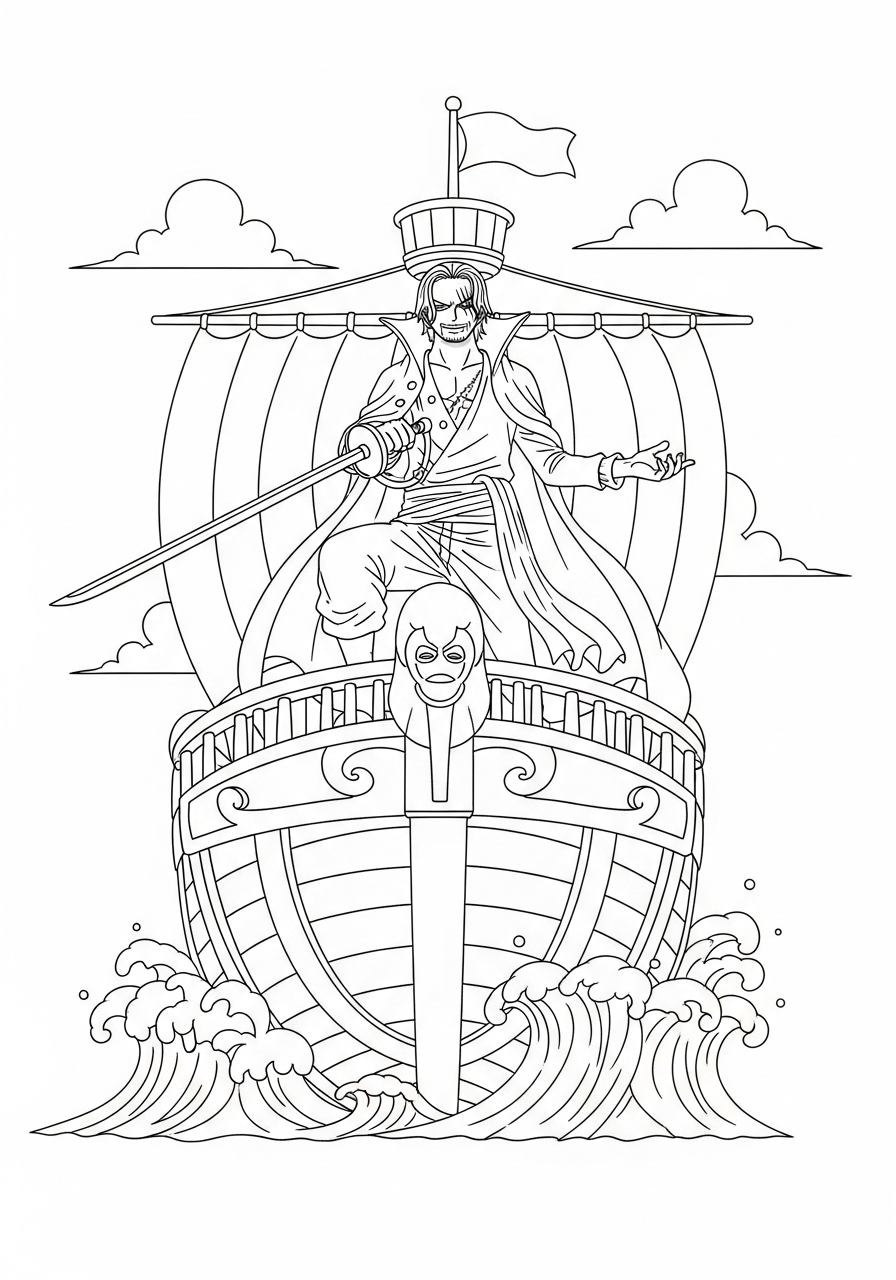 da colorare Shanks disegno facile bambini
