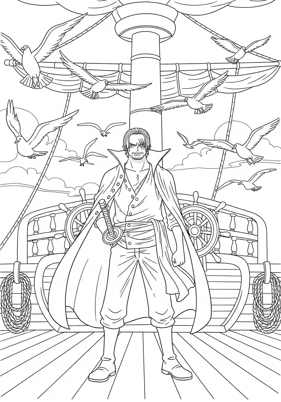 Shanks disegno da colorare facile