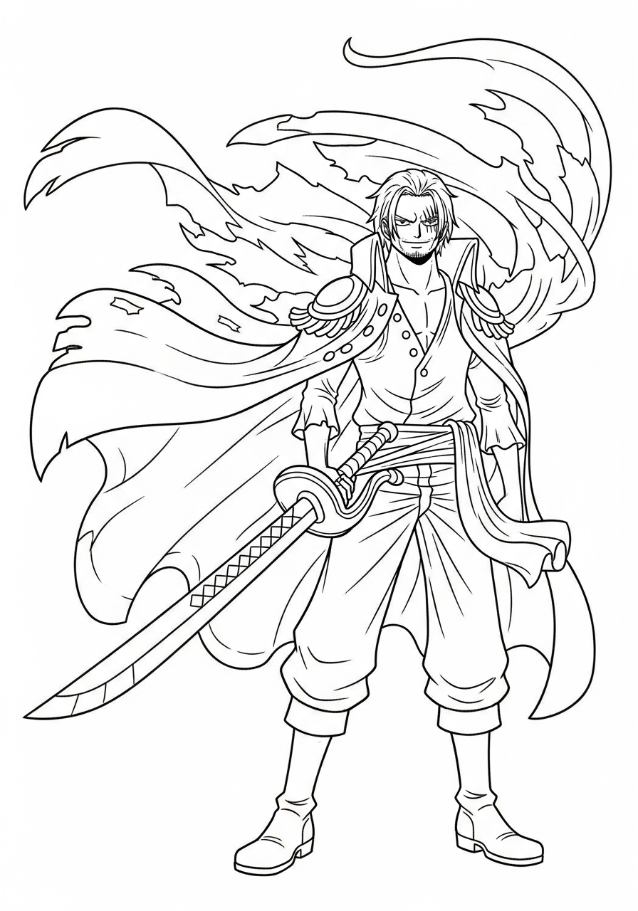 disegni di Shanks da colorare da stampare