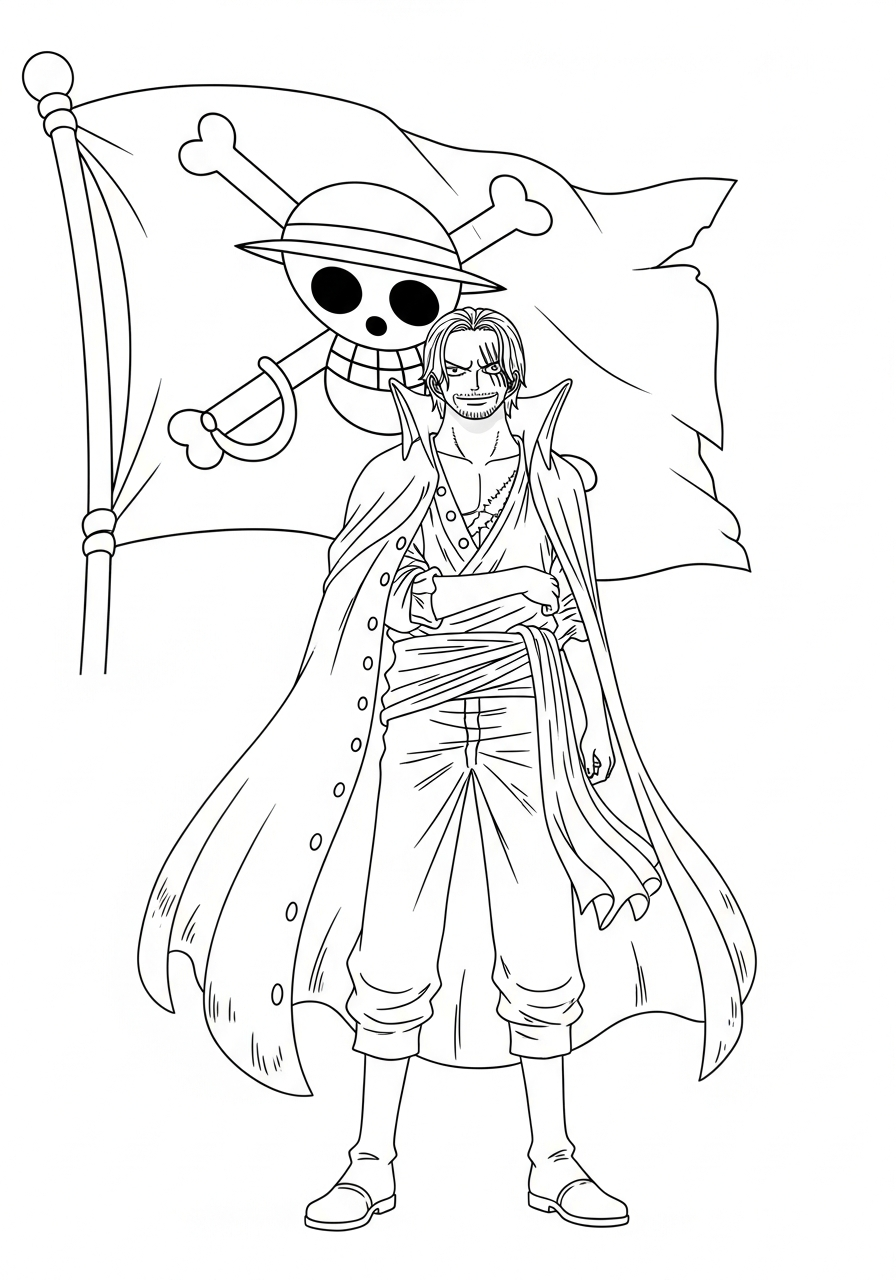 da colorare Shanks disegno facile bambini 1