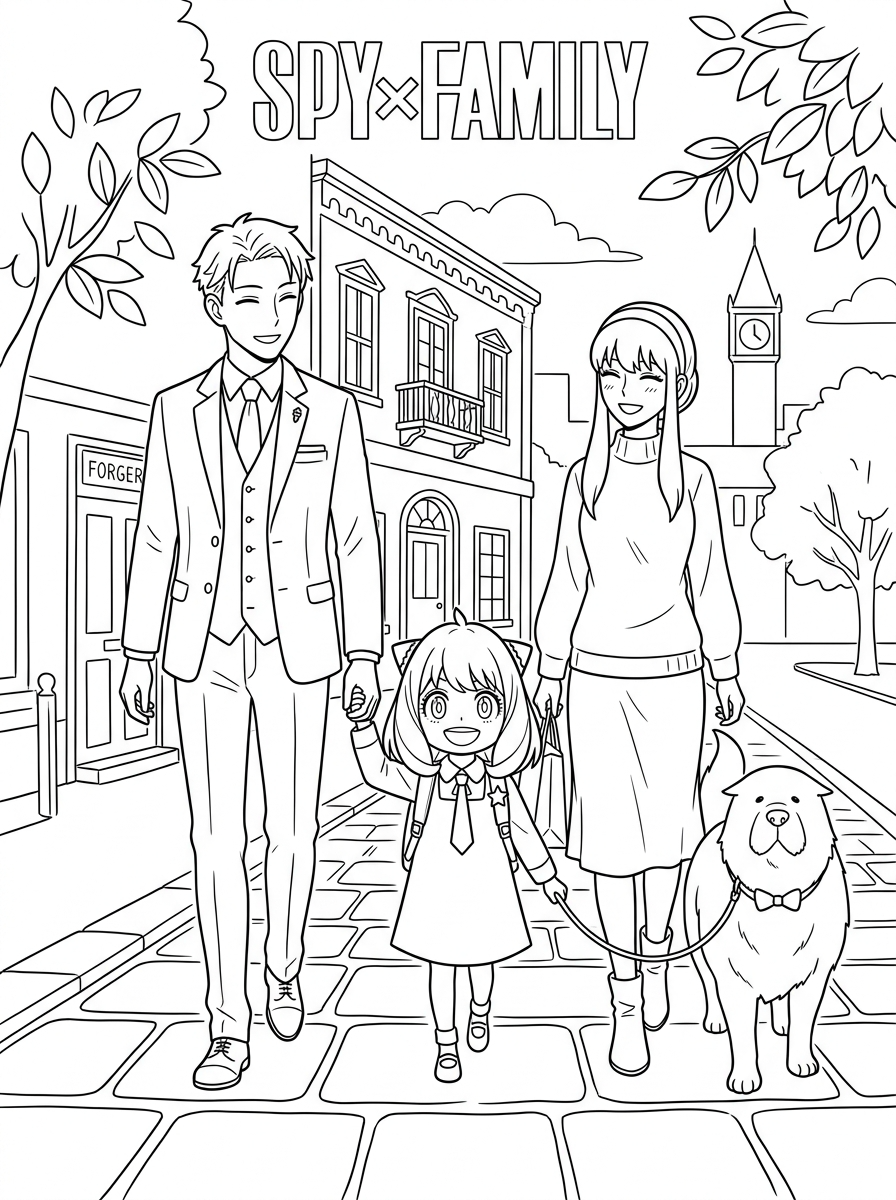 Spy x Family 6 Spy x Family da colorare per bambini