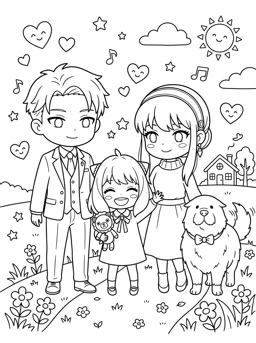 Spy x Family 4 immagine di Spy x Family da colorare