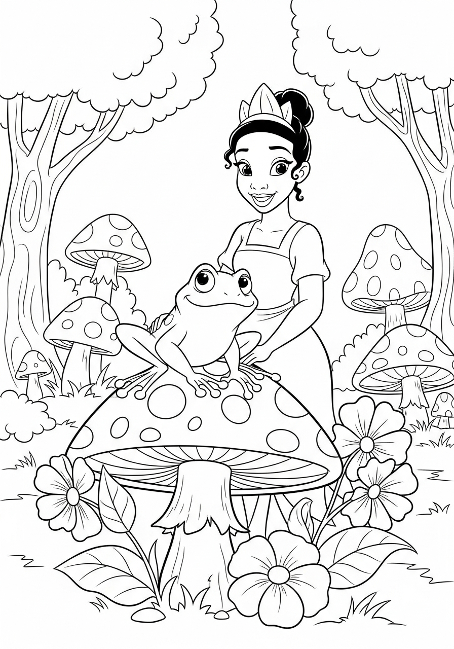 disegno Tiana da colorare e stampare