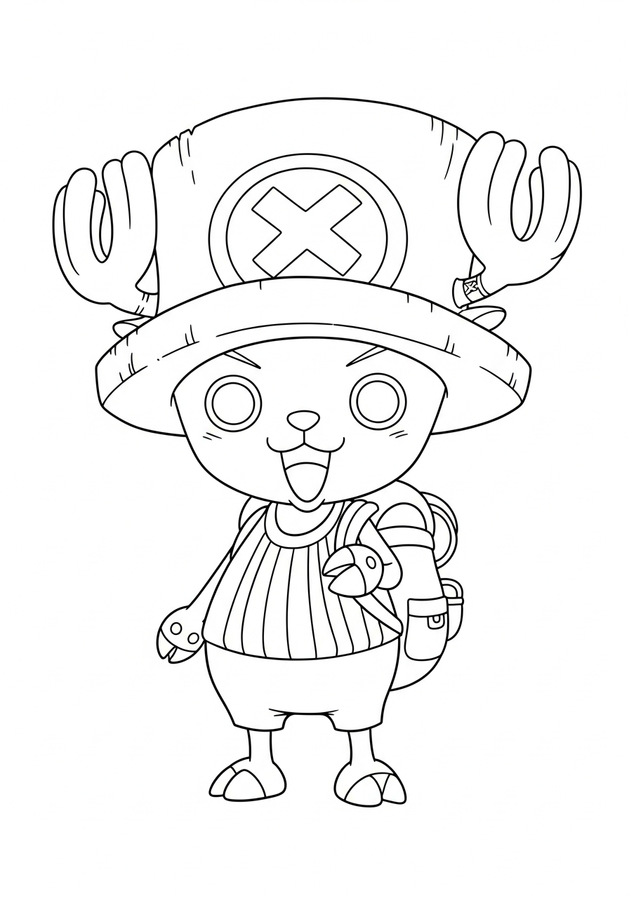 Tony Tony Chopper disegno facile da colorare