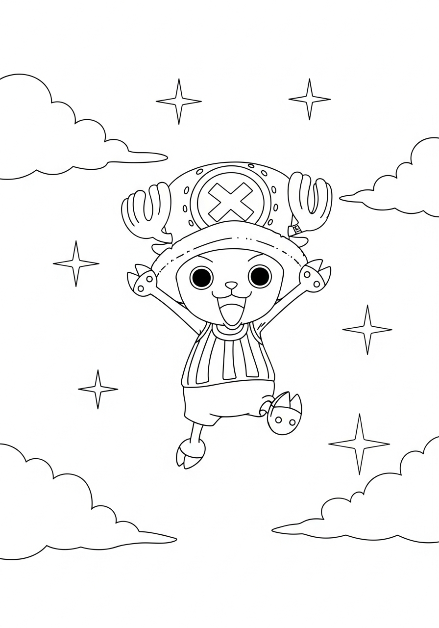 Tony Tony Chopper da stampare e colorare per bambini