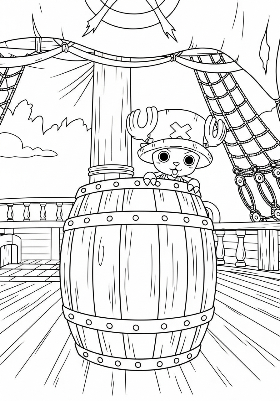 disegni da colorare Tony Tony Chopper per bambini