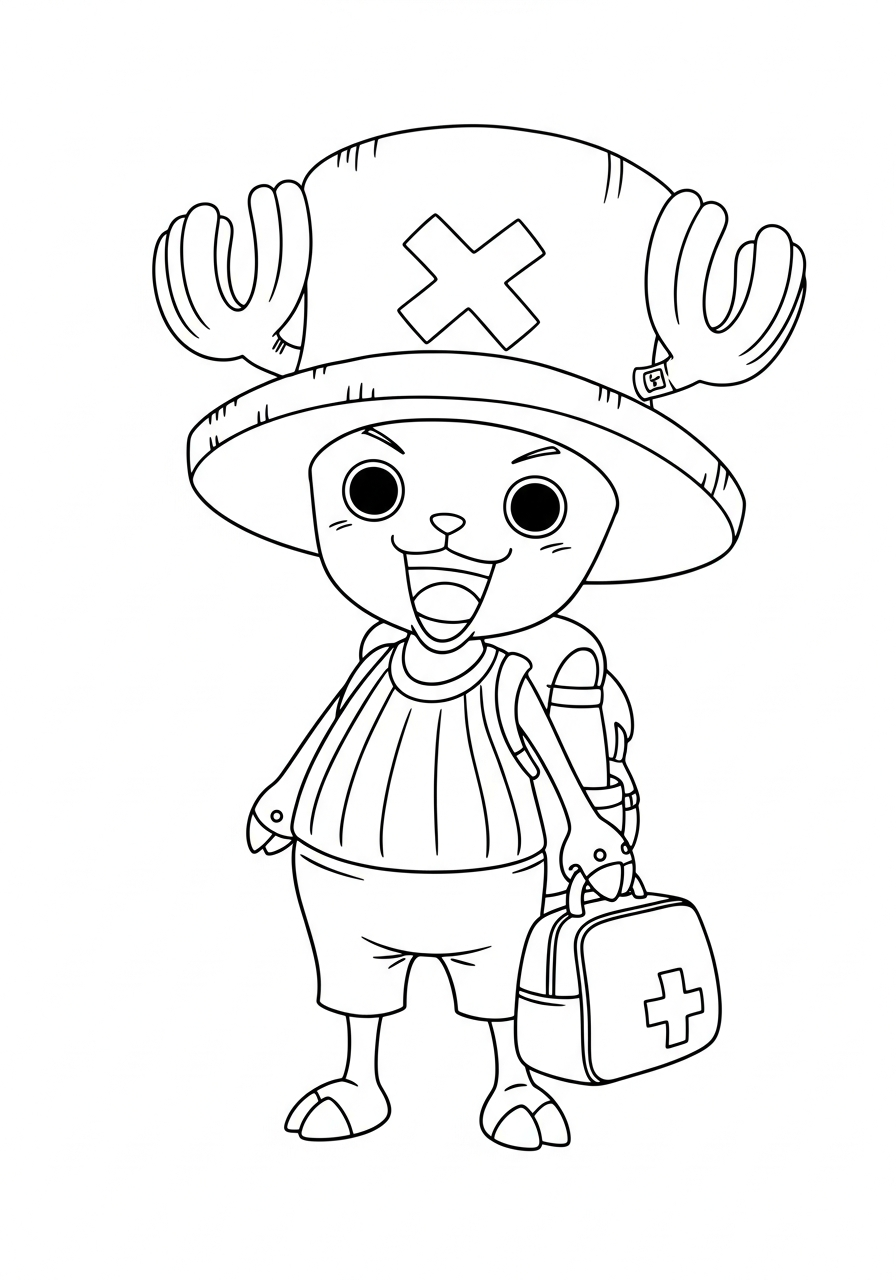 disegni da colorare Tony Tony Chopper da stampare 1