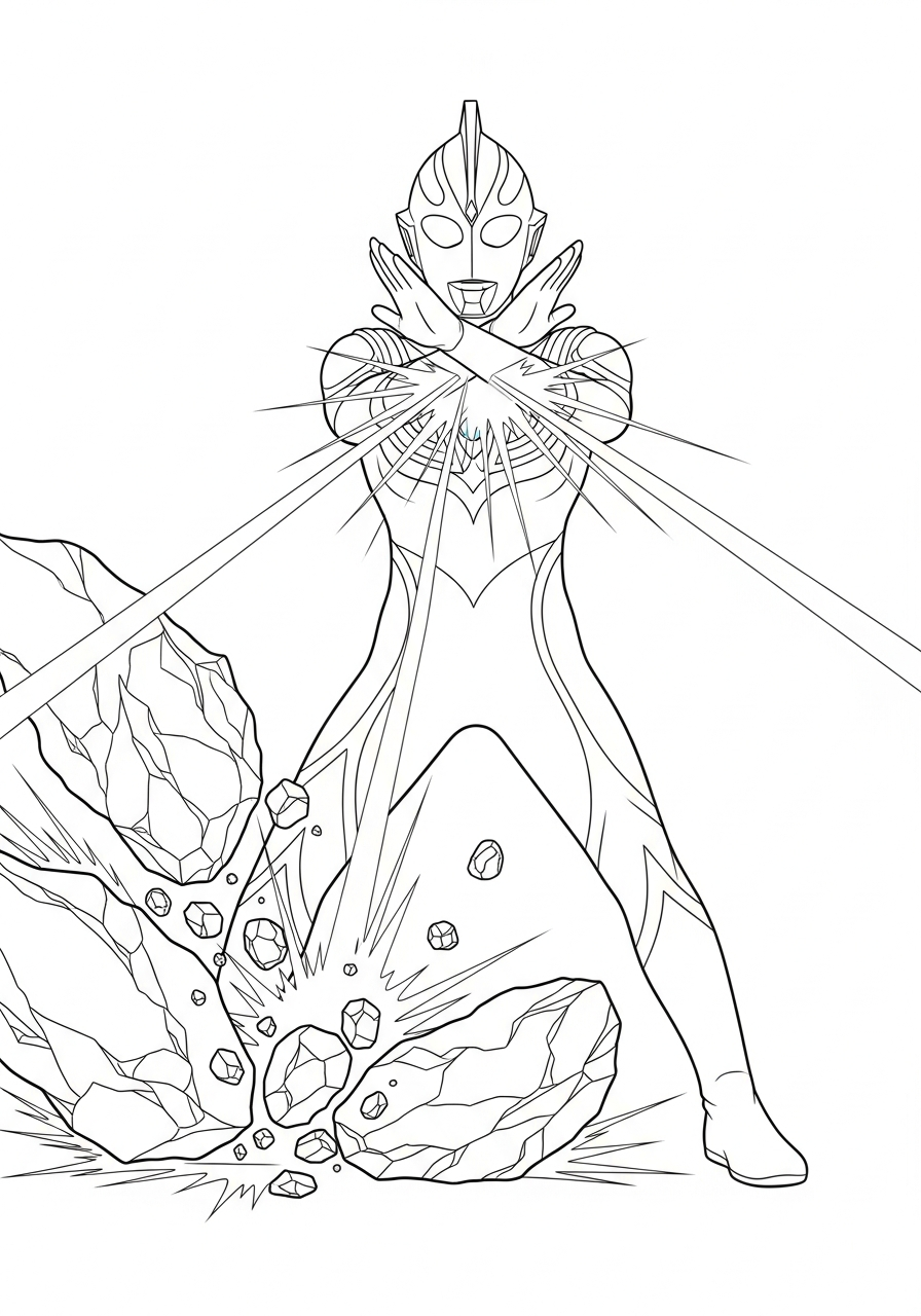 disegno Ultraman da colorare per bambini
