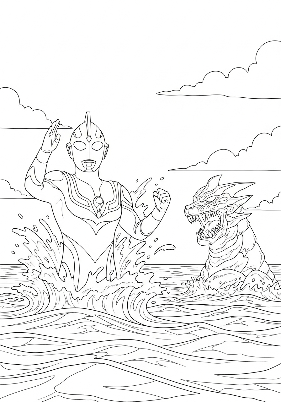 Ultraman da stampare e colorare gratis