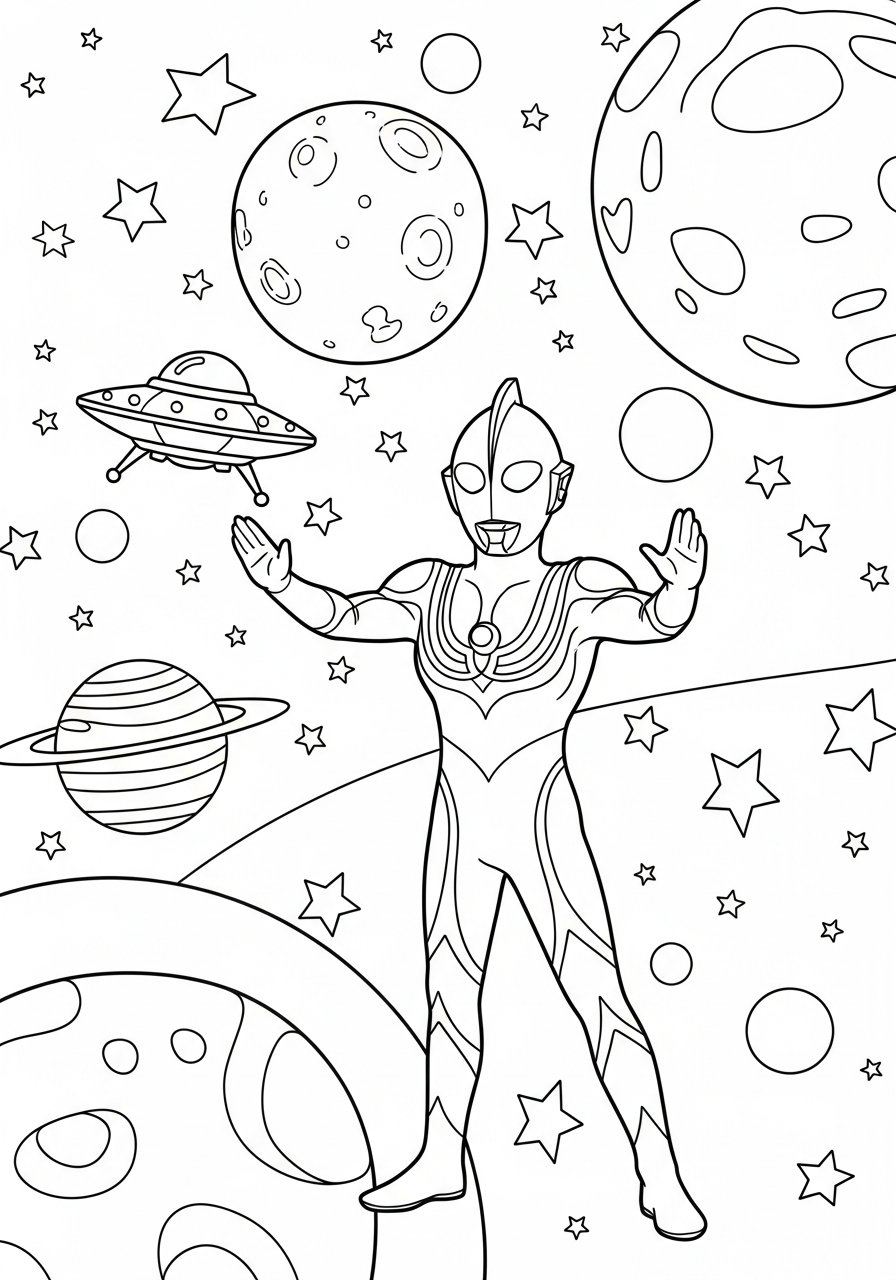 disegni da colorare Ultraman pdf